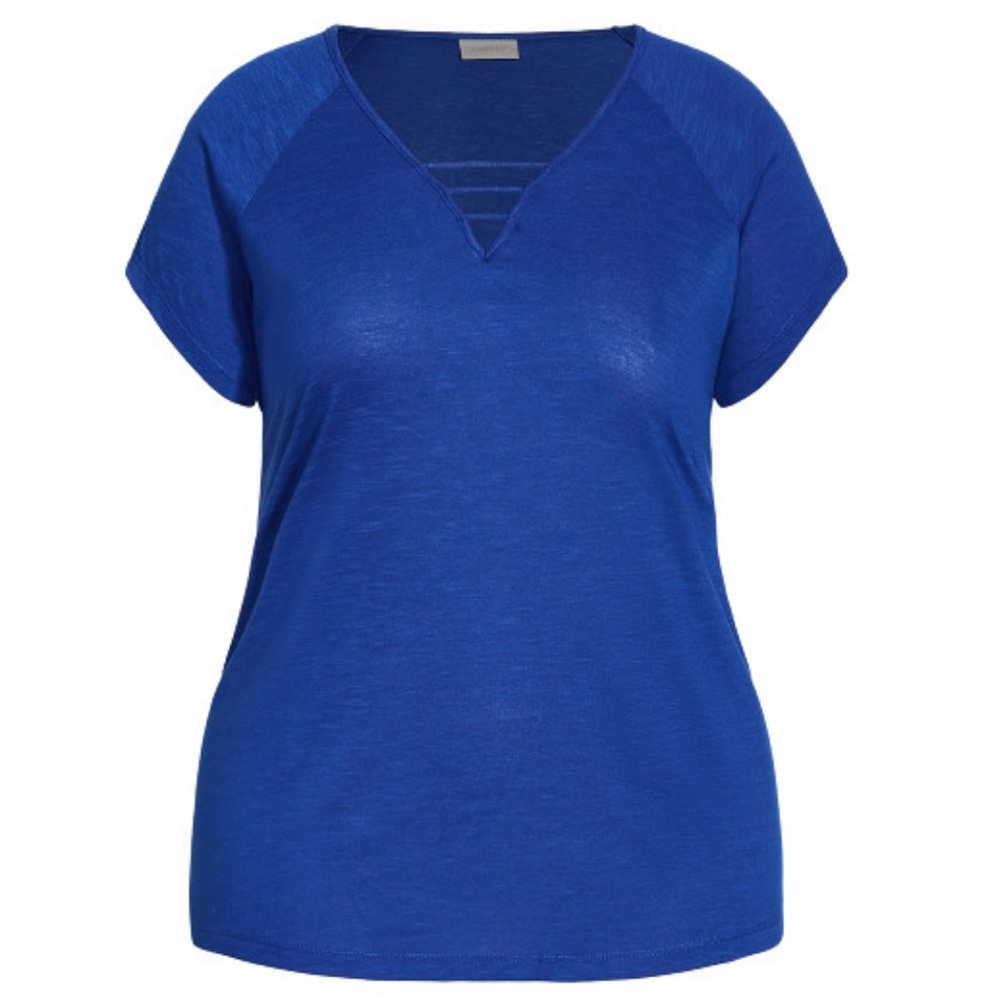 Blue Avenue V-Neck Tee